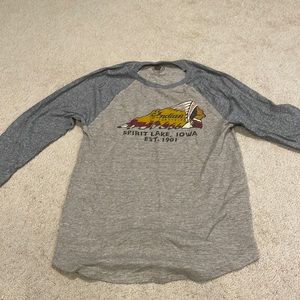 Lucky brand Indian motorcycles graphic long sleeve tshirt
